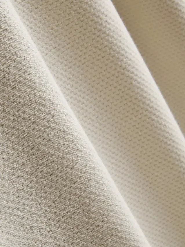 Pletená košile s texturovaným výstřihem na zip