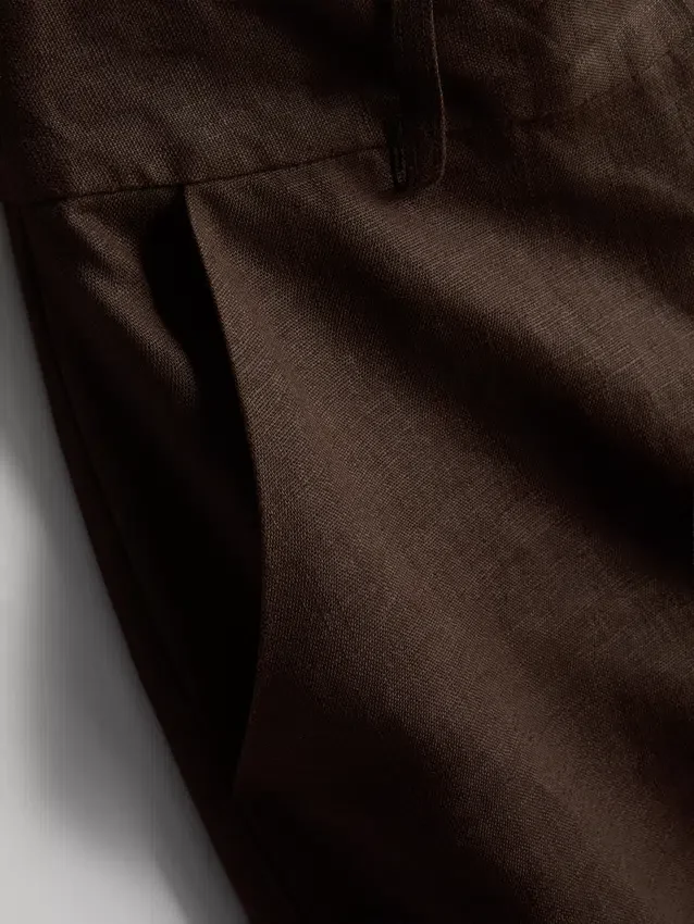 Plisované lněné kraťasy The Edit