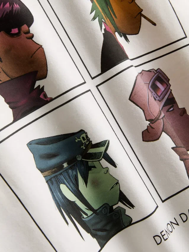 Pohodové hudební tričko s potiskem Gorillaz