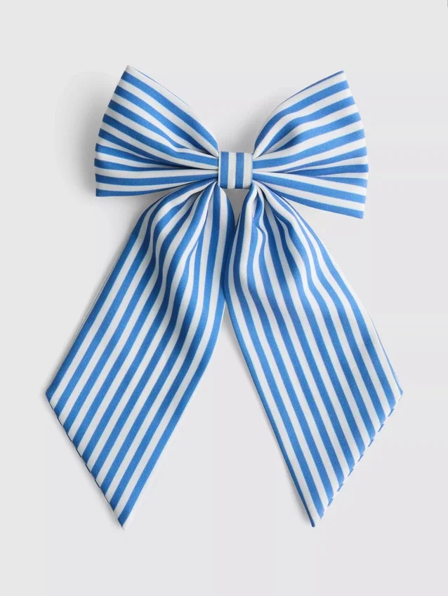 Pruhovaná mašle do vlasů