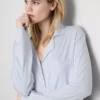 Pruhovaná oversized noční košile ve stylu boyfriend
