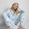 Pruhované pyžamo ve stylu „boyfriend“ s motivem Stitche od Disneyho