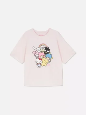 Pyžamový top s potiskem Hello Kitty a přátel