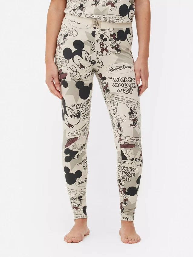 Retro komiksové pyžamové legíny s Mickey Mousem od Disneyho