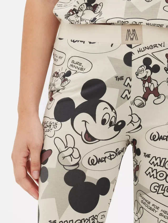 Retro komiksové pyžamové legíny s Mickey Mousem od Disneyho