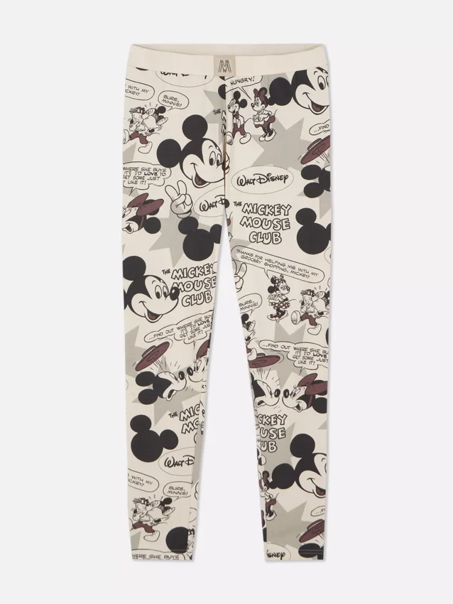 Retro komiksové pyžamové legíny s Mickey Mousem od Disneyho