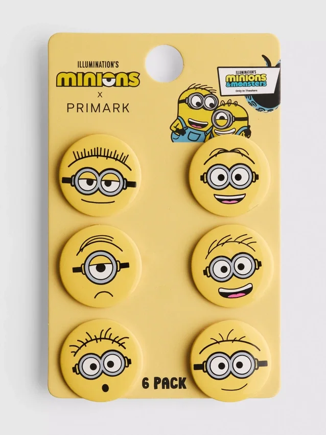 Sada 6 odznaků s motivem Minionů