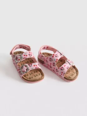 Sandály Disney s postavičkou Minnie Mouse, s dvojitou sponou a páskem přes patu