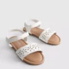 Sandály s květinovým laserovým vzorem