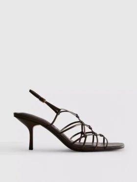 Sandály s pleteným podpatkem typu stiletto z kolekce The Edit