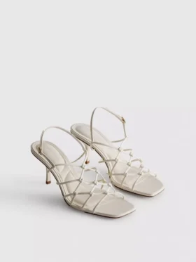 Sandály s pleteným podpatkem typu stiletto z kolekce The Edit