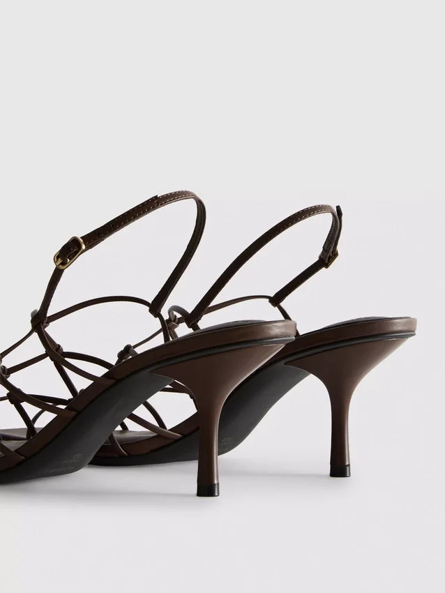 Sandály s pleteným podpatkem typu stiletto z kolekce The Edit