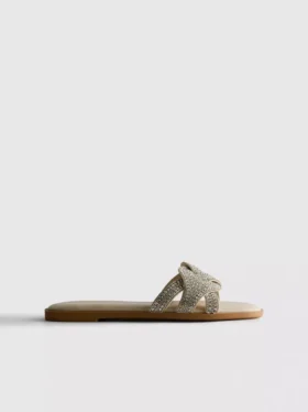 Sandály typu mules s kamínky