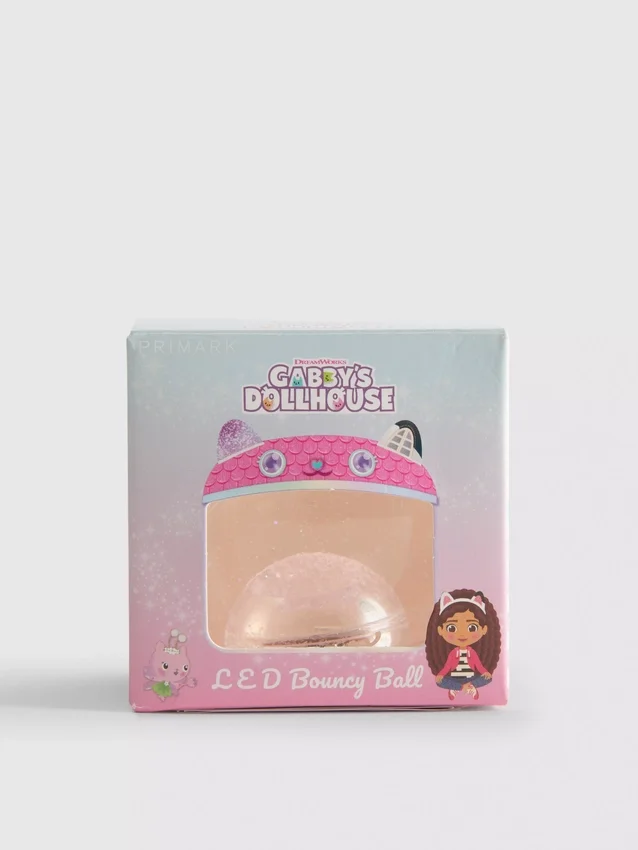 Skákací míček s motivem Gabby's Dollhouse s LED diodou