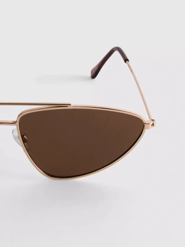 Sluneční brýle s kovovou obrubou ve stylu Aviator