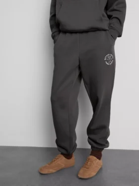 Tepláky s manžetami z bavlněné směsi s potiskem