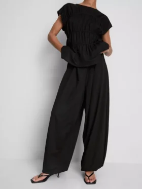 Texturované harémové kalhoty