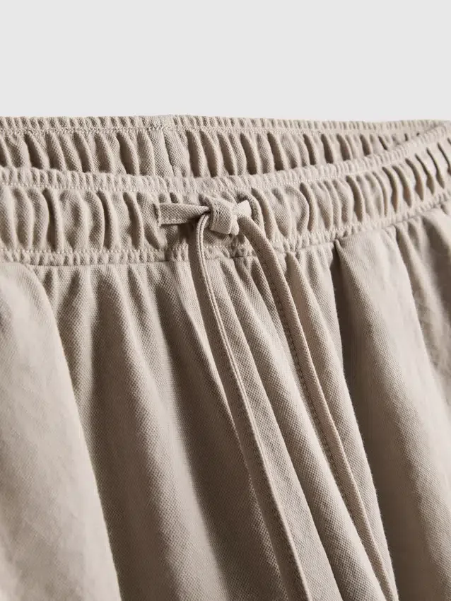 Texturované kalhoty se širokými nohavicemi