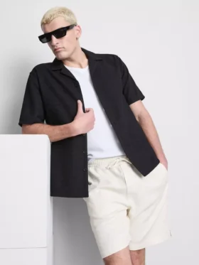 Texturovaná košile s krátkým rukávem