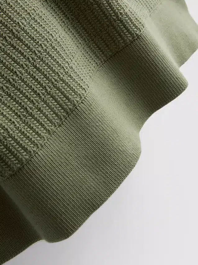 Texturované pletené polo košile