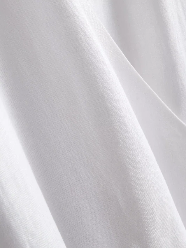 The Edit lněný top s výstřihem do V a zavinovacími boky