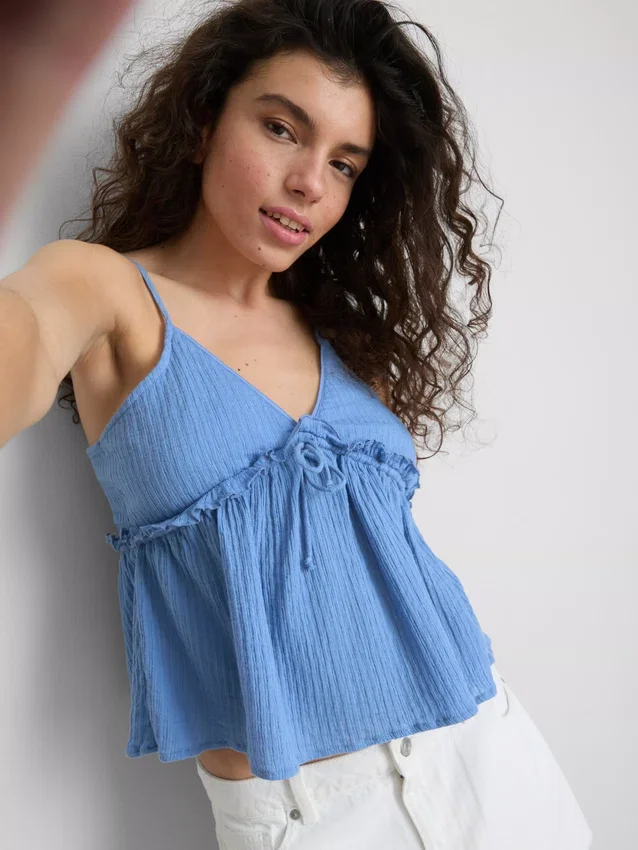 The Primark Scene | volánkový top s ramínky