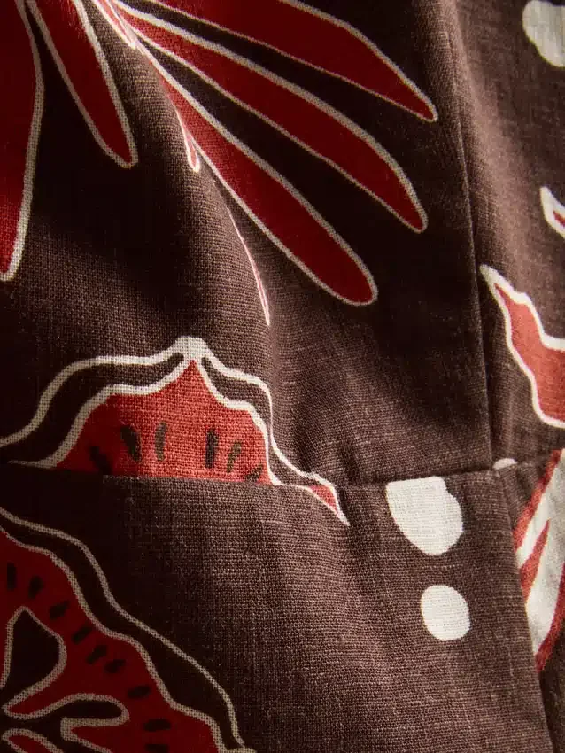 Tílko s potiskem z lněné směsi