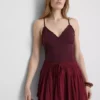 Top s výstřihem do V ve stylu babydoll
