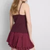 Top s výstřihem do V ve stylu babydoll