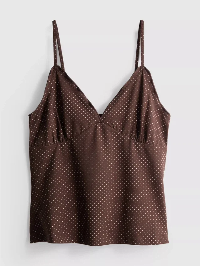 Top s výstřihem do V ve stylu babydoll