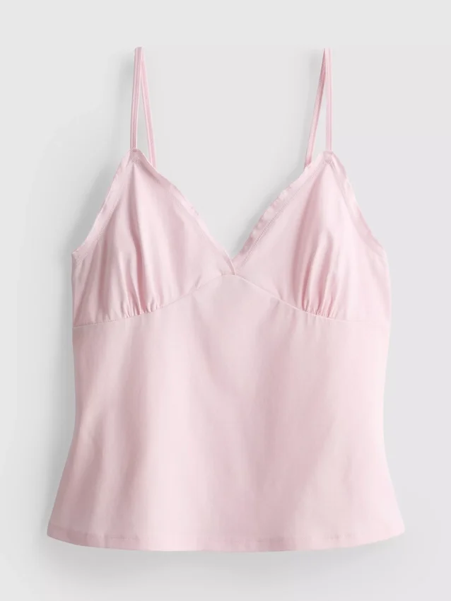 Top s výstřihem do V ve stylu babydoll