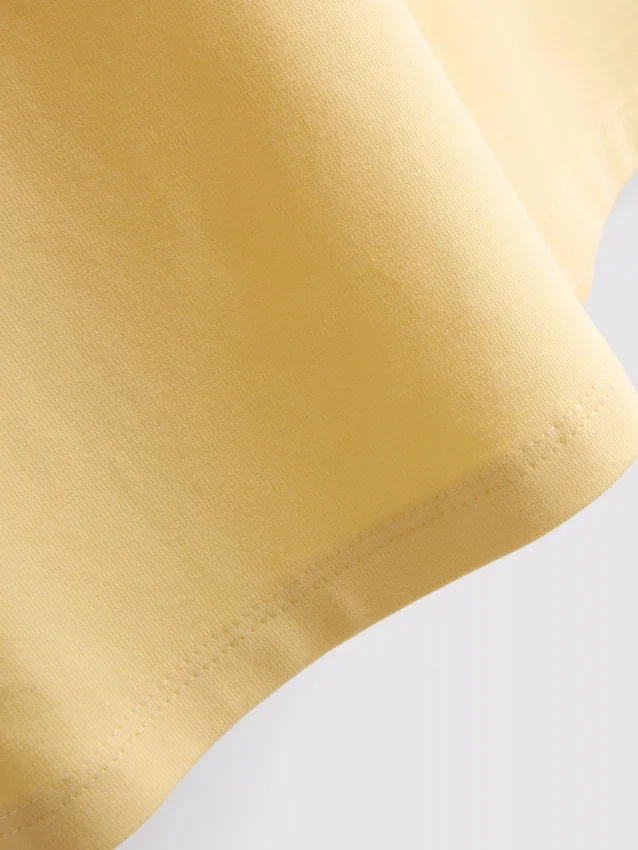 Top s výstřihem za krk z materiálu s vysokým podílem bavlny