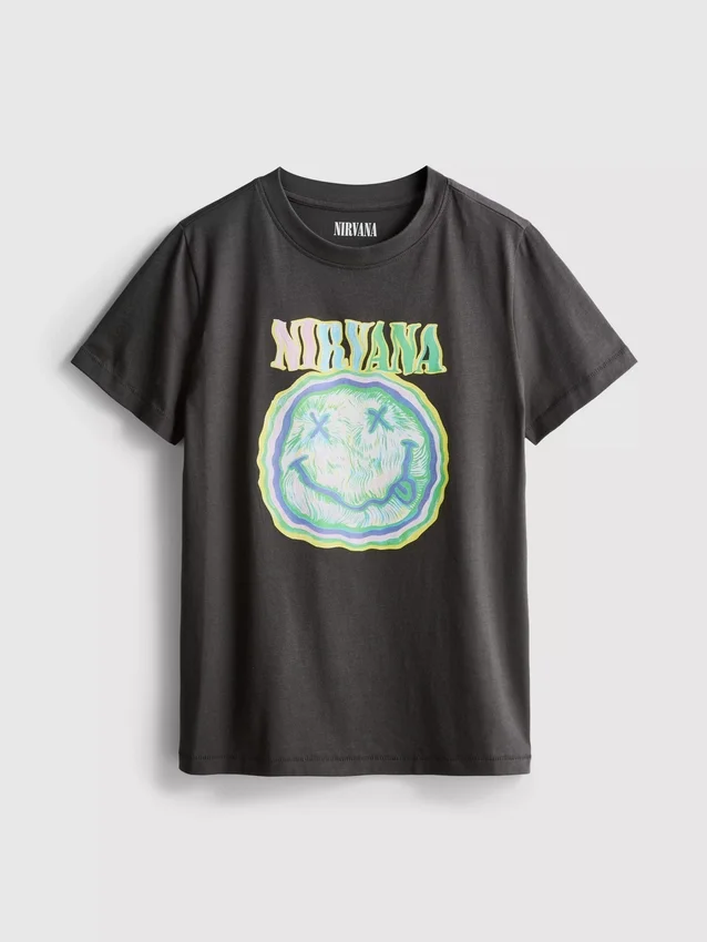 Tričko Nirvana z vyprané bavlny