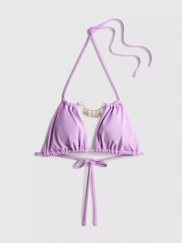 Trojúhelníkové bikiny s řetízkovým detailem