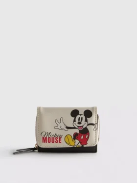 Umělá kožená peněženka s klopou s motivem Mickeyho a přátel od Disneyho