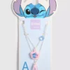 Víceřadý náhrdelník s iniciálami a přívěskem Stitche od Disneyho