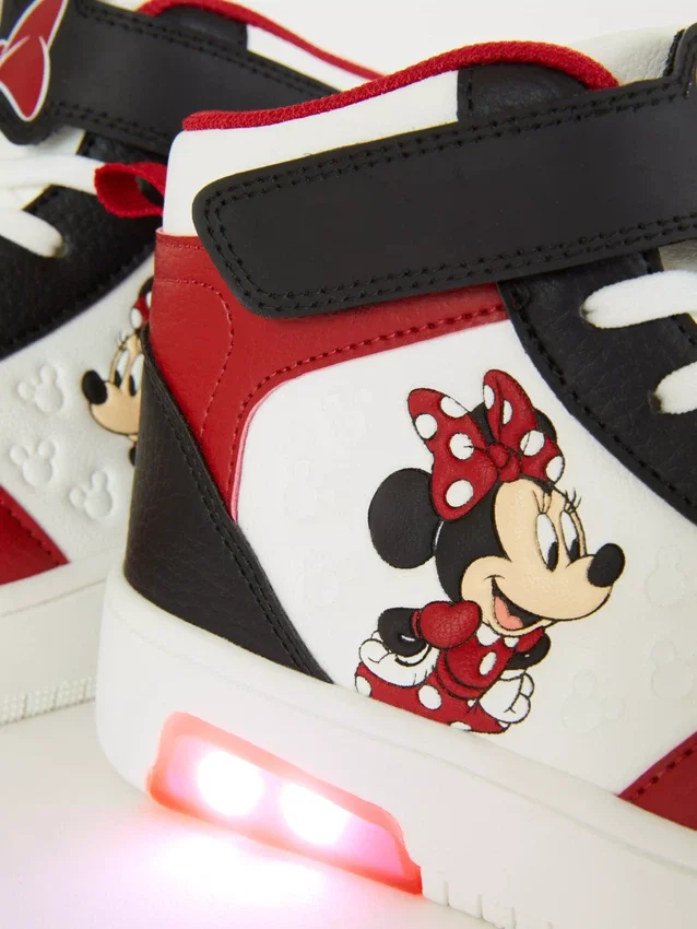 Vysoké tenisky Disney s motivem Minnie Mouse a světelnými efekty