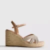 Zdobené espadrilky na klínovém podpatku