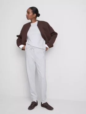 Úzké tepláky ze směsi bavlny